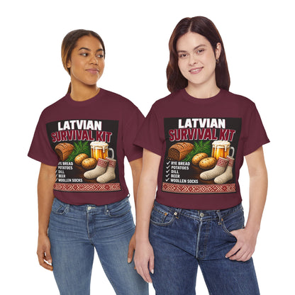 Latvian Survival Kit T-Shirt | Funny Latvian Gift | BalticAF