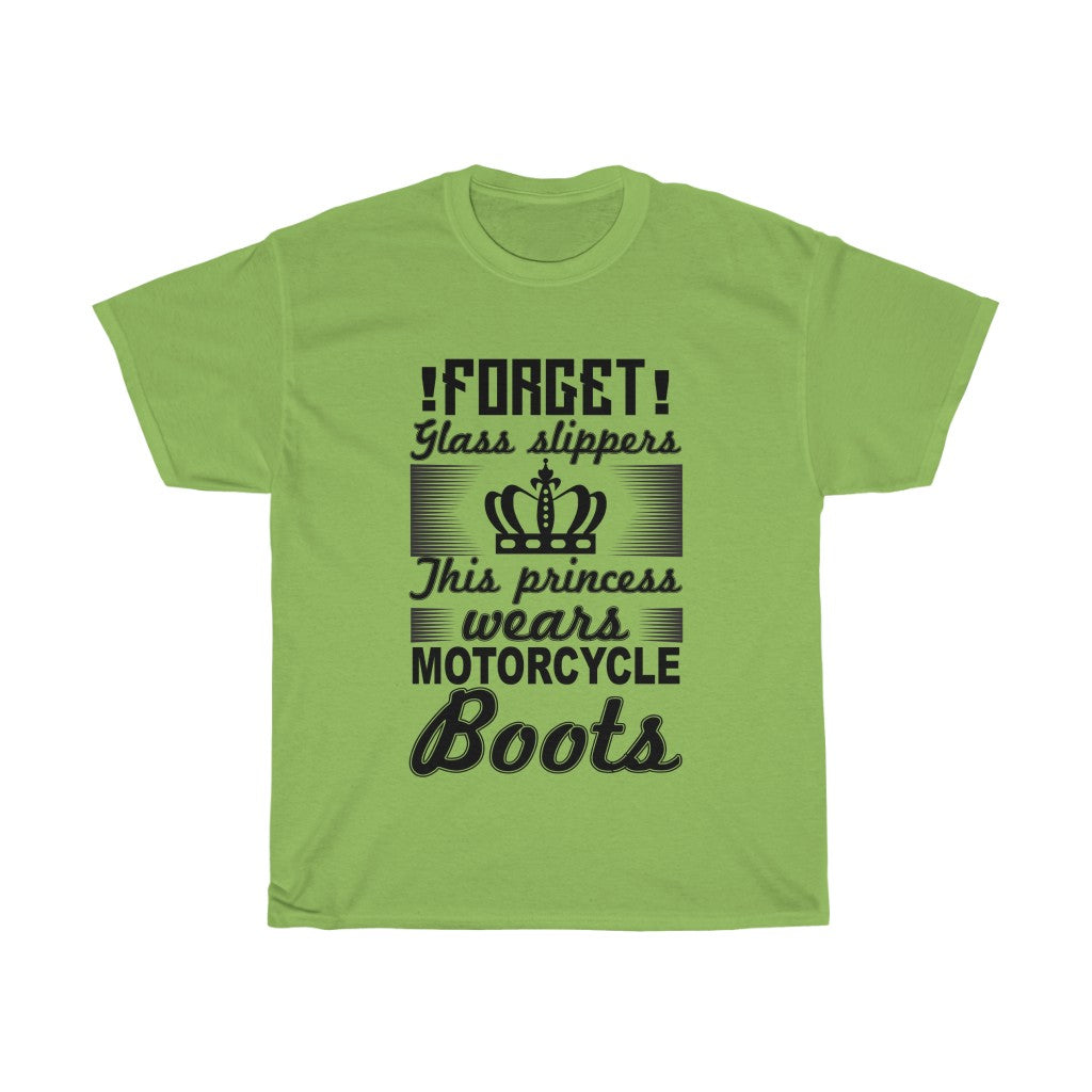 Forget Glass Slippers This Princess Wears MOTORCYCLE BOOTS! - Unisex Heavy Cotton Tee
