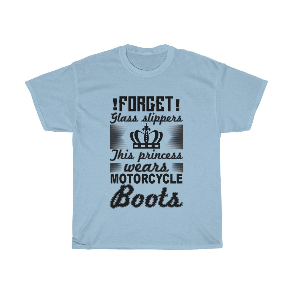 Forget Glass Slippers This Princess Wears MOTORCYCLE BOOTS! - Unisex Heavy Cotton Tee