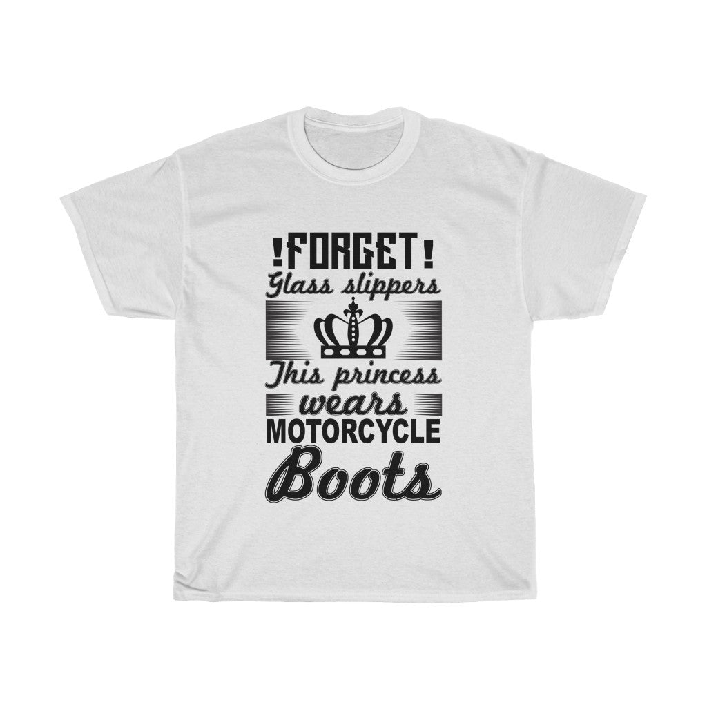 Forget Glass Slippers This Princess Wears MOTORCYCLE BOOTS! - Unisex Heavy Cotton Tee