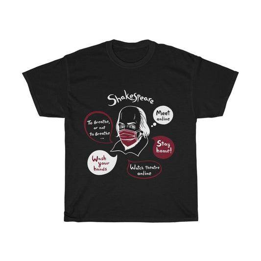 COVID-19 SHAKESPEARE (dark) - Unisex Heavy Cotton Tee