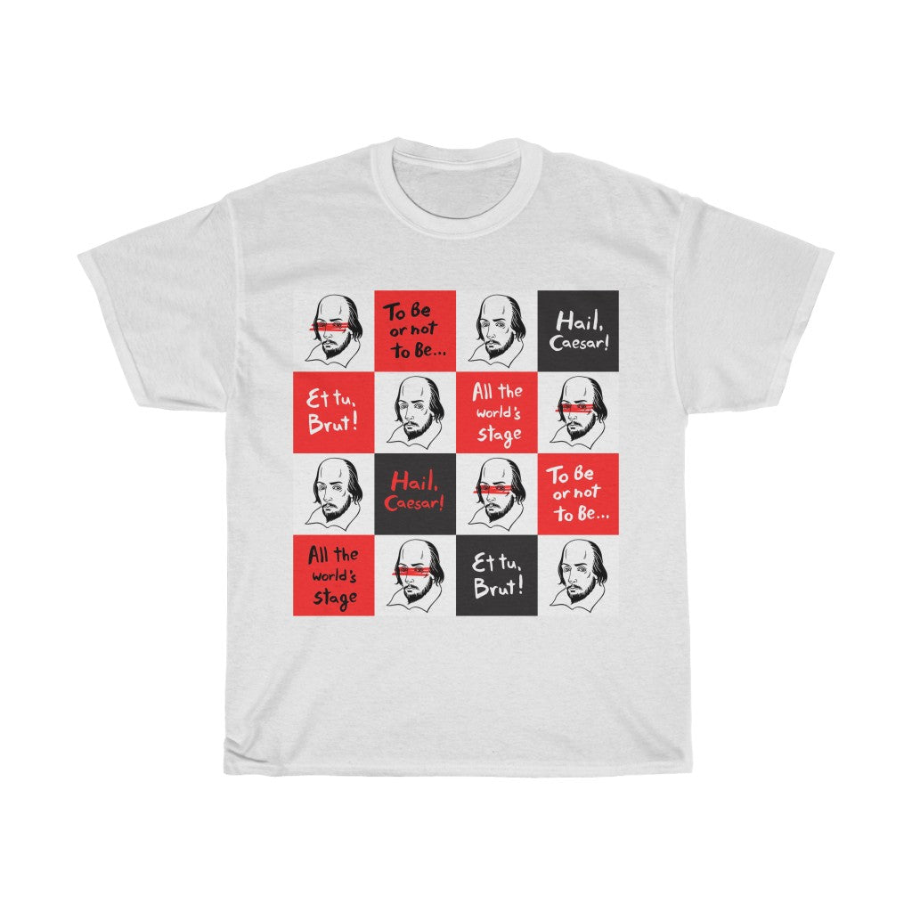 SHAKESPEARE Squares (light) - Unisex Heavy Cotton Tee